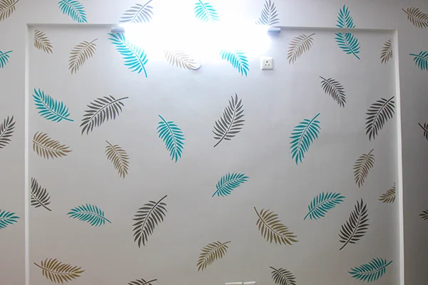  fern master bedroom wall design paint - Aapka Painter